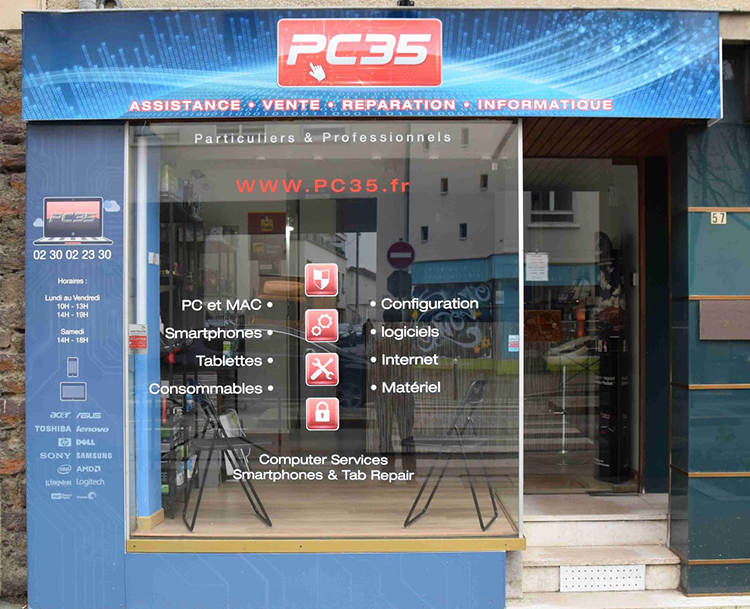pc35 dépannage informatique - vente matériel informatique - image facade - rennes